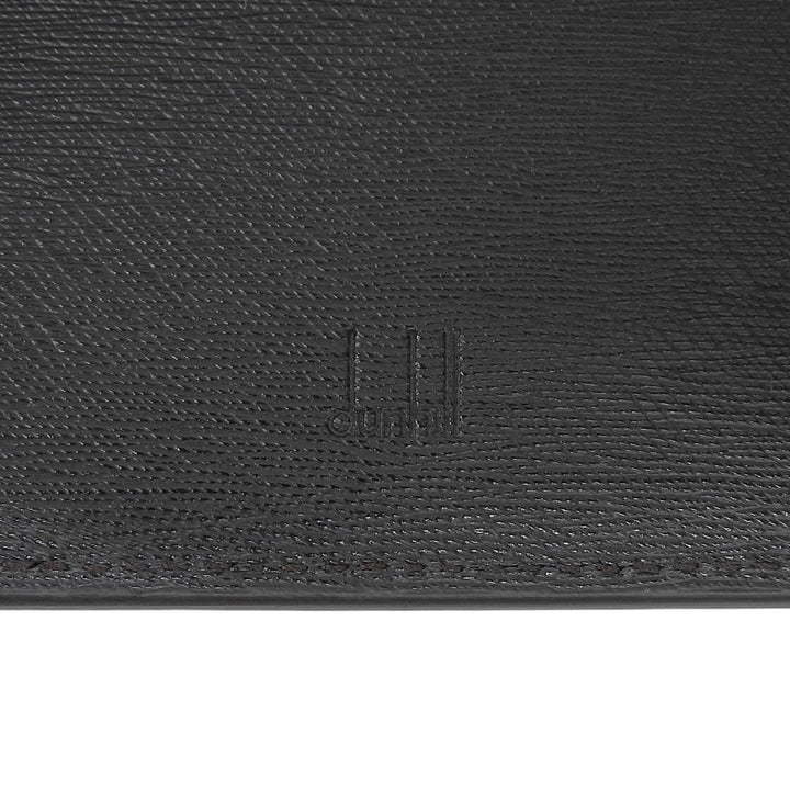 Pristine Dunhill Bifold Wallet Sahadhu Logo Metal Wallet Dark brown leather mens