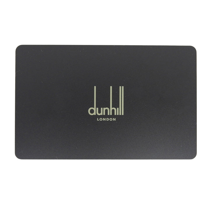 Pristine Dunhill Bifold Wallet Sahadhu Logo Metal Wallet Dark brown leather mens