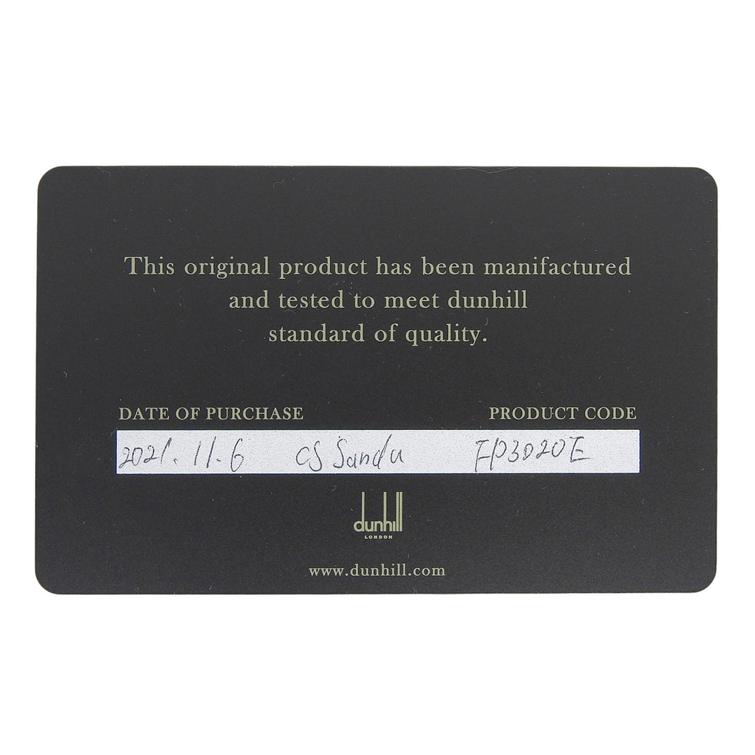 Pristine Dunhill Bifold Wallet Sahadhu Logo Metal Wallet Dark brown leather mens