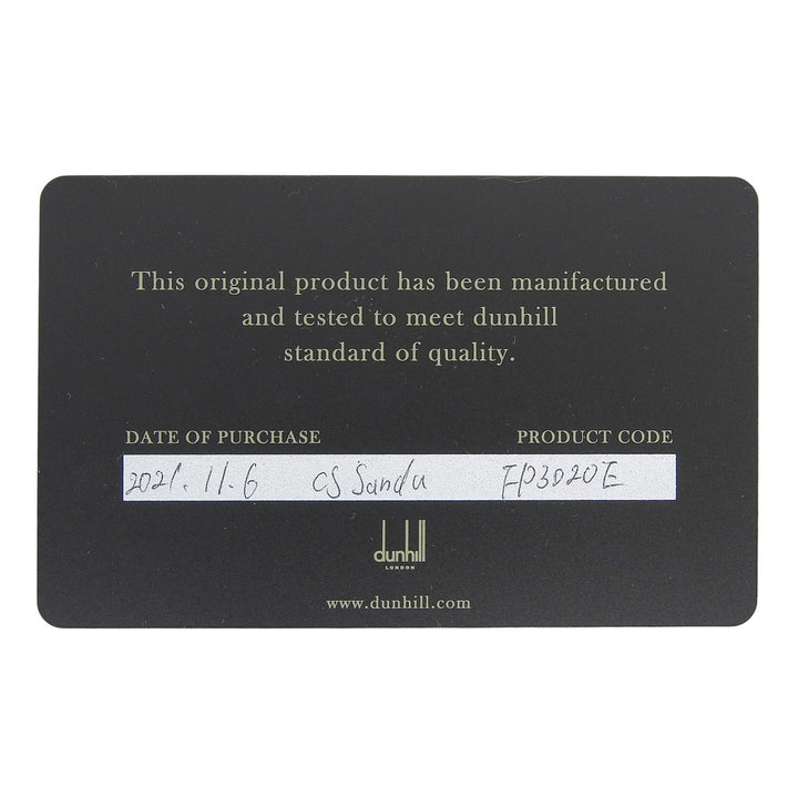 Pristine Dunhill Bifold Wallet Sahadhu Logo Metal Wallet Dark brown leather mens
