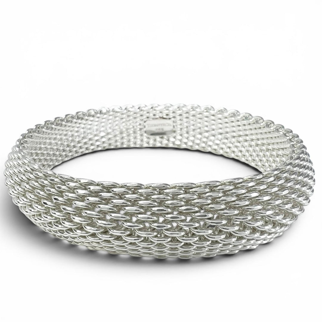Excellent TIFFANY&Co. Bangle Somerset Mesh Accessory Bracelet Silver 925 Women