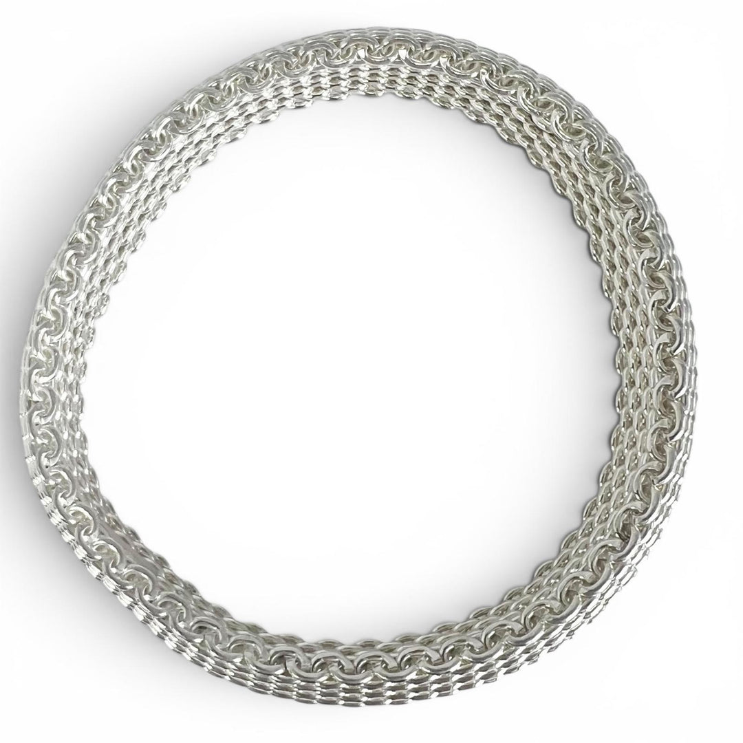Excellent TIFFANY&Co. Bangle Somerset Mesh Accessory Bracelet Silver 925 Women