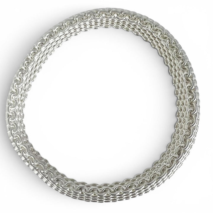 Excellent TIFFANY&Co. Bangle Somerset Mesh Accessory Bracelet Silver 925 Women
