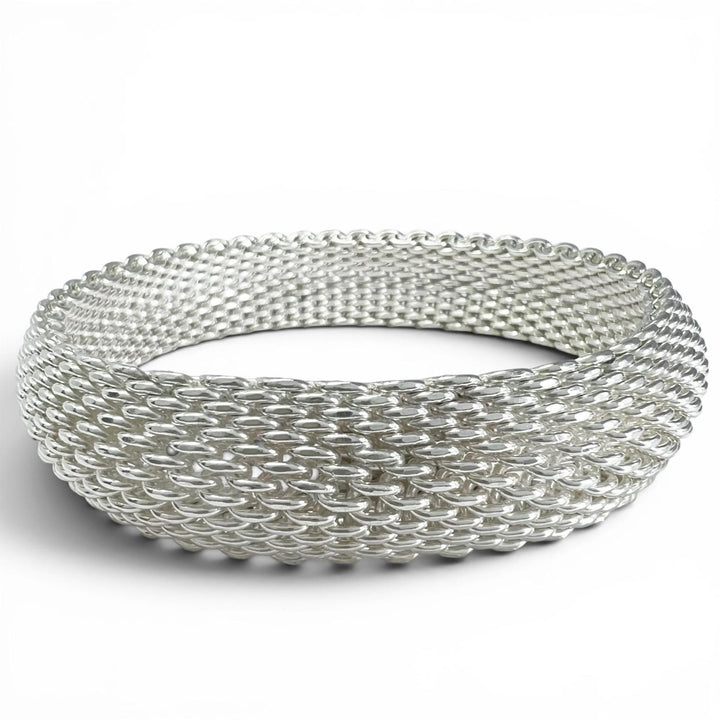 Excellent TIFFANY&Co. Bangle Somerset Mesh Accessory Bracelet Silver 925 Women