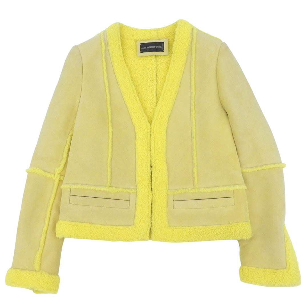 Pristine ZADIG＆VOLTAIRE DELUXE Mouton jacket No color yellow Sheep leather
