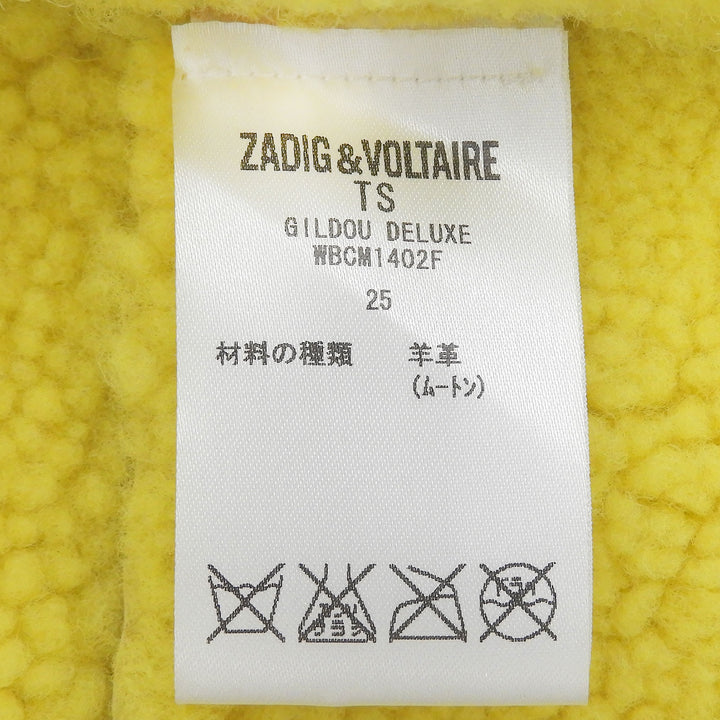 Pristine ZADIG＆VOLTAIRE DELUXE Mouton jacket No color yellow Sheep leather