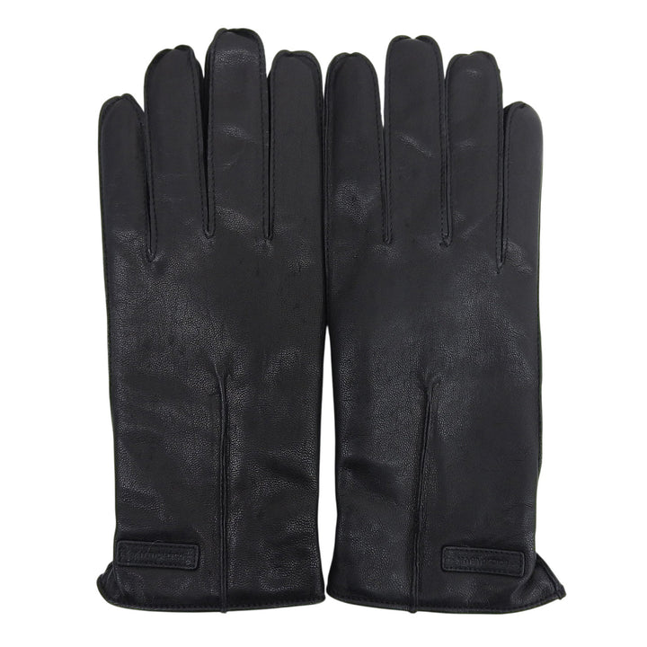Great DOLCE&GABBANA gloves Leather Gloves black lambskin Leather mens 9