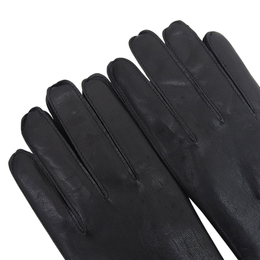 Great DOLCE&GABBANA gloves Leather Gloves black lambskin Leather mens 9