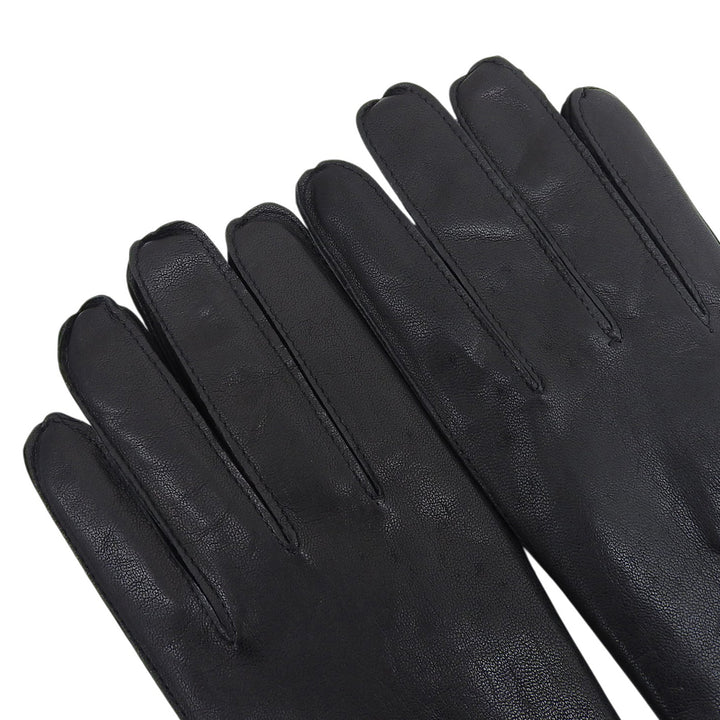 Great DOLCE&GABBANA gloves Leather Gloves black lambskin Leather mens 9