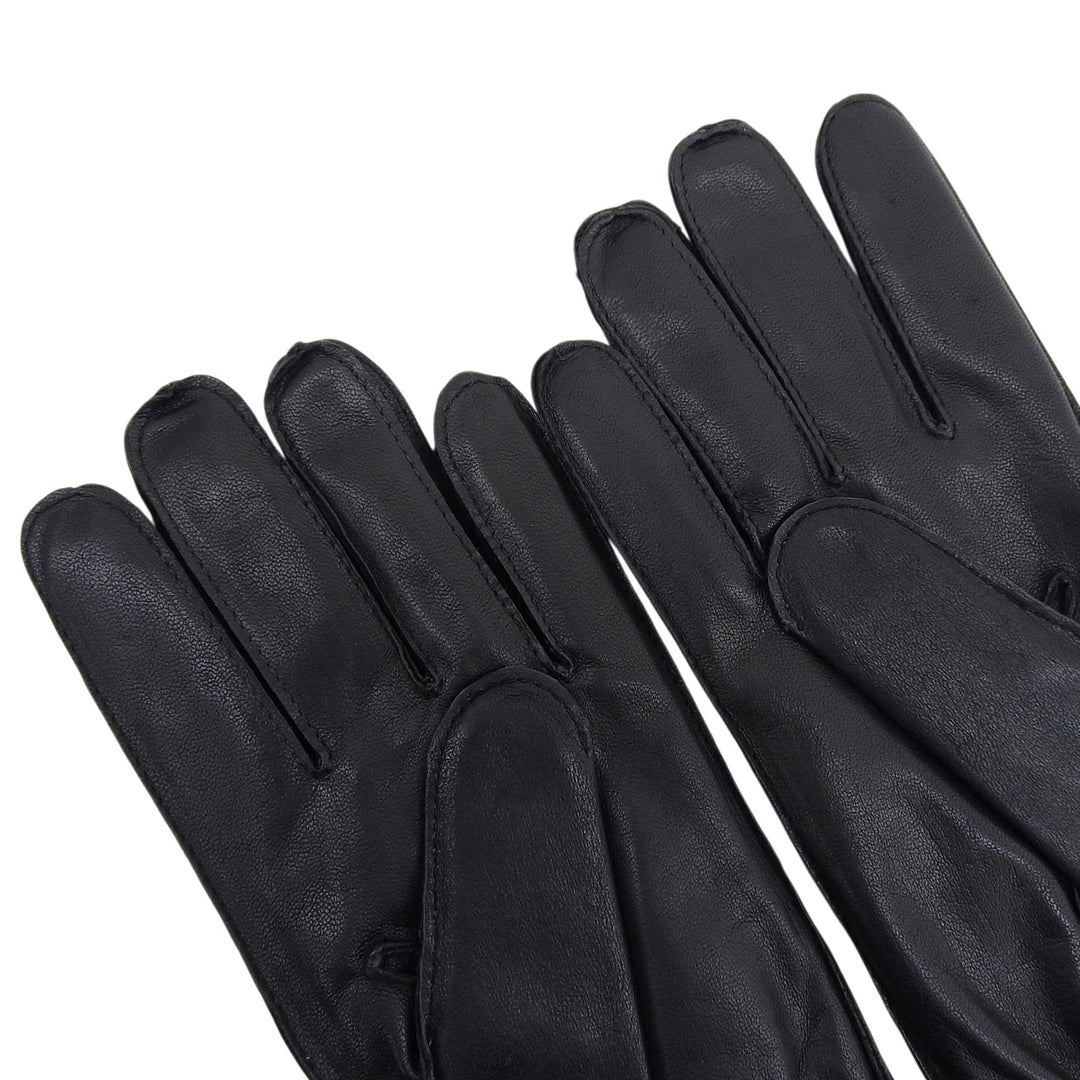 Great DOLCE&GABBANA gloves Leather Gloves black lambskin Leather mens 9