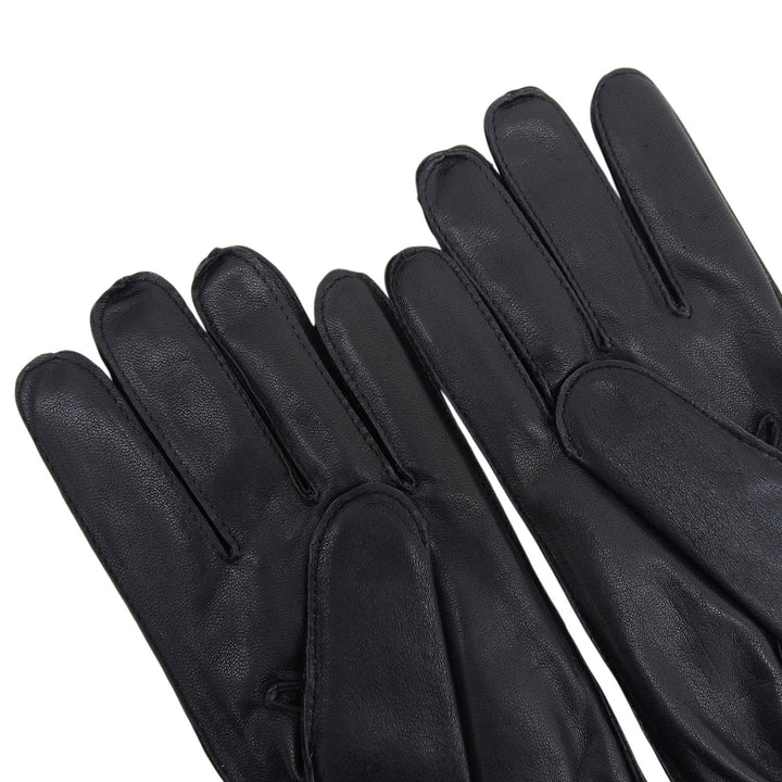 Great DOLCE&GABBANA gloves Leather Gloves black lambskin Leather mens 9