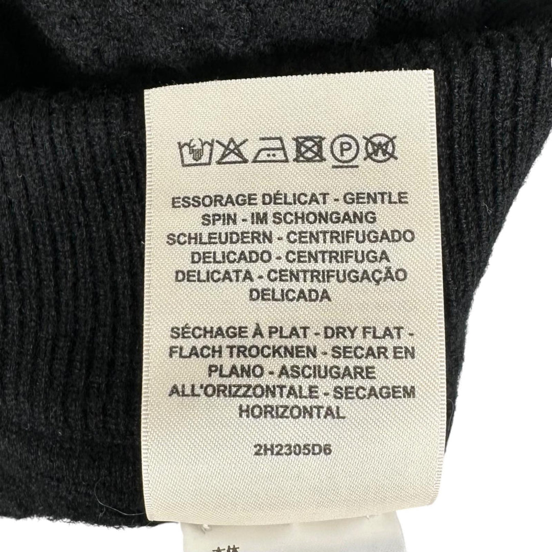 Excellent HERMES skirt ribbed knit long black wool Women 34 2H2305D6