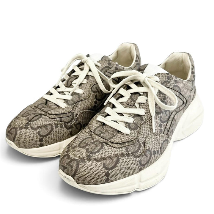 Very Good GUCCI sneakers RHYTON 100th anniversary GG Supreme Canvas 8 680870