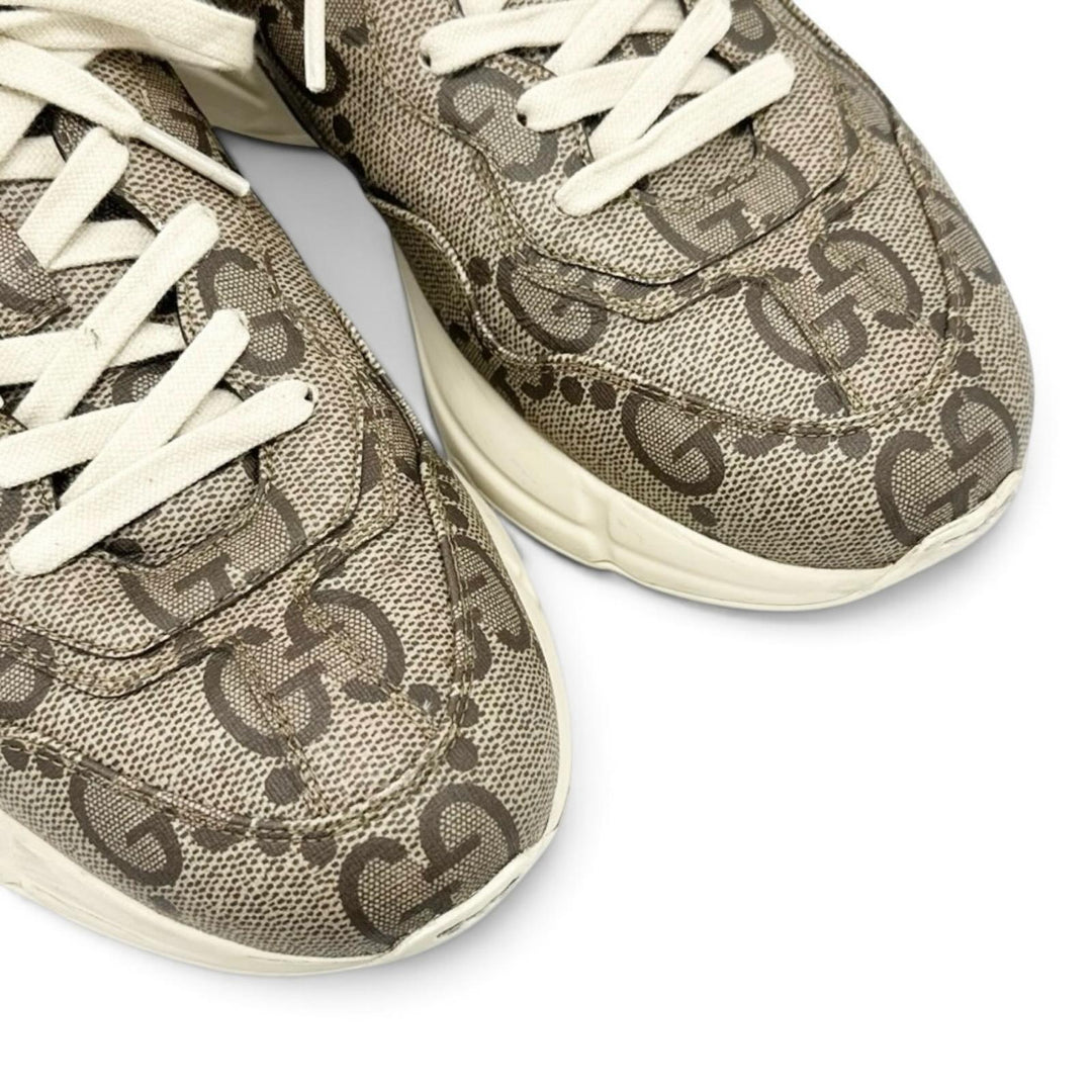 Very Good GUCCI sneakers RHYTON 100th anniversary GG Supreme Canvas 8 680870