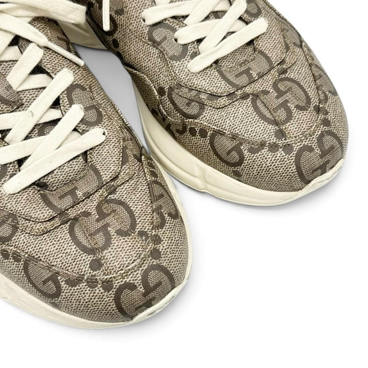 Very Good GUCCI sneakers RHYTON 100th anniversary GG Supreme Canvas 8 680870