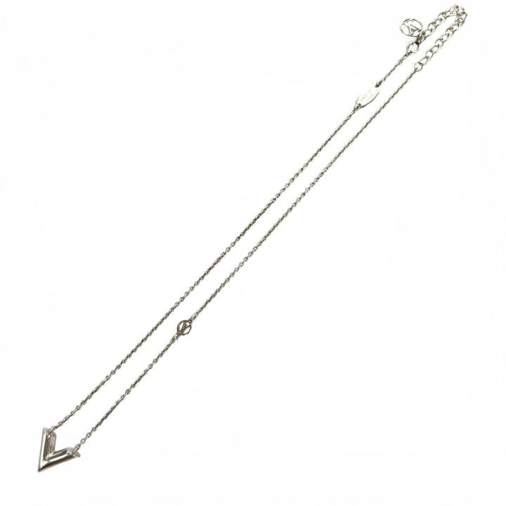 Excellent LOUIS VUITTON Necklace Necklace Essential V Silver Women M63197