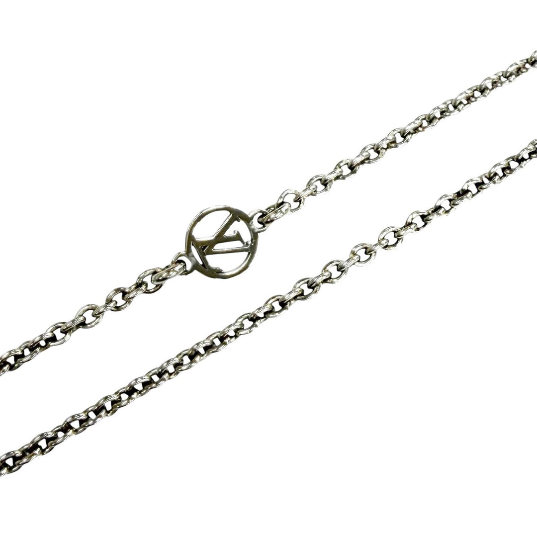 Excellent LOUIS VUITTON Necklace Necklace Essential V Silver Women M63197