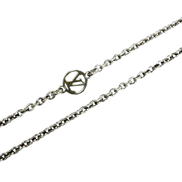 Excellent LOUIS VUITTON Necklace Necklace Essential V Silver Women M63197