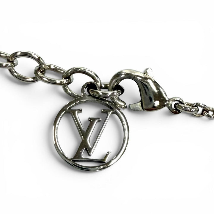 Excellent LOUIS VUITTON Necklace Necklace Essential V Silver Women M63197