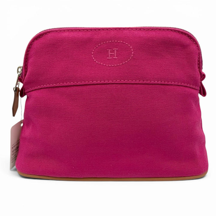 Pristine HERMES Cosmetics Pouch Bored porch PM Towar Officier cotton Women
