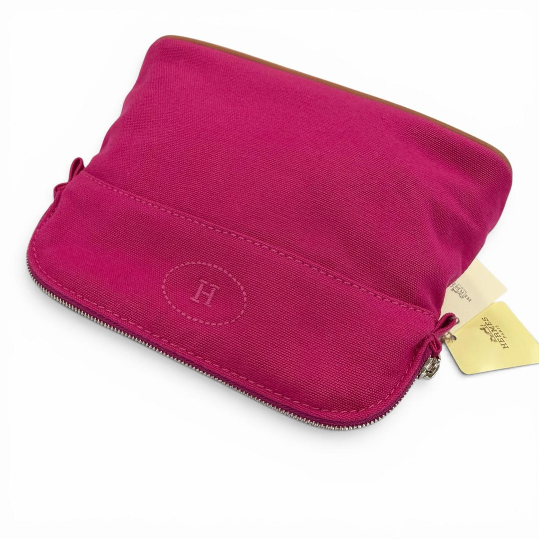 Pristine HERMES Cosmetics Pouch Bored porch PM Towar Officier cotton Women