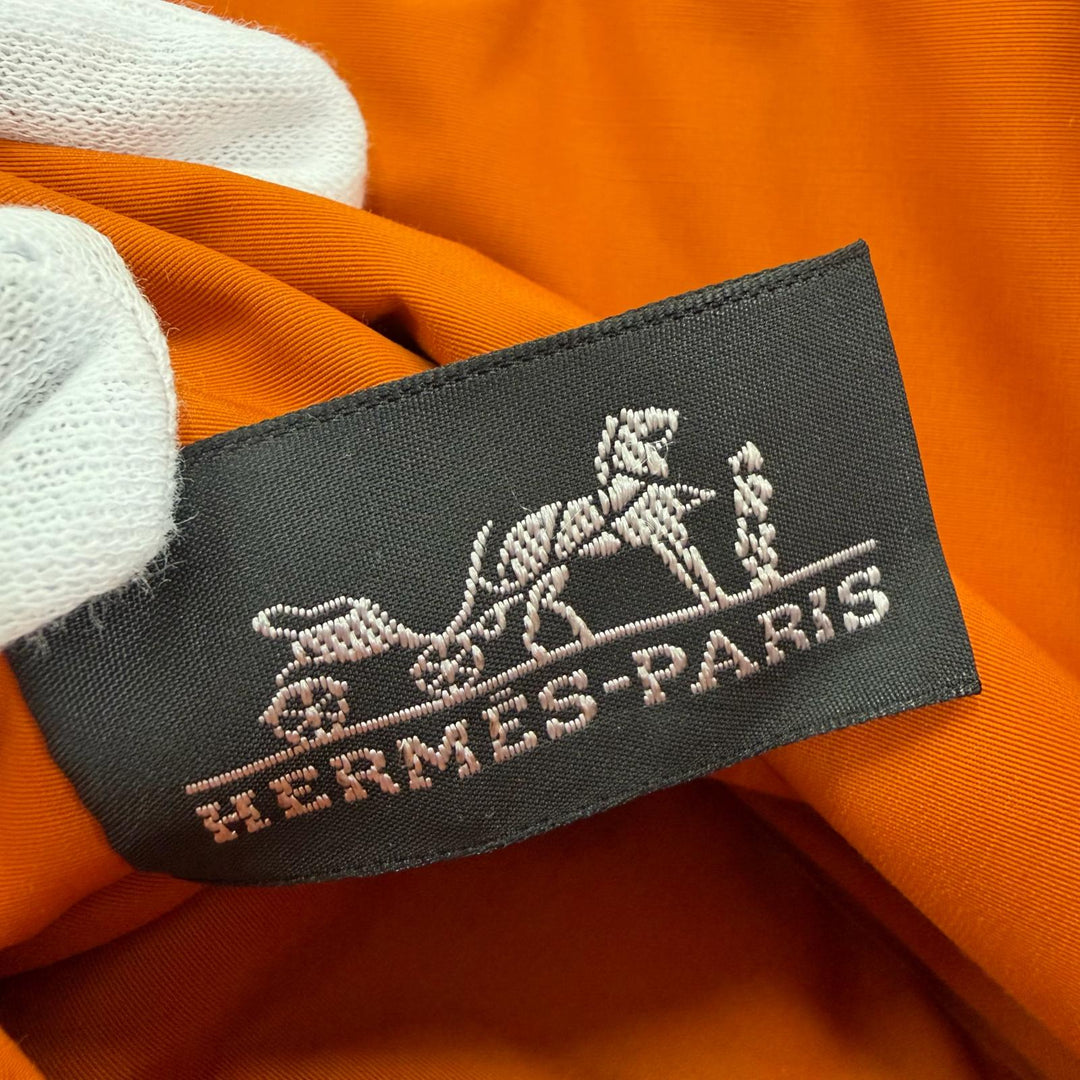 Pristine HERMES Cosmetics Pouch Bored porch PM Towar Officier cotton Women