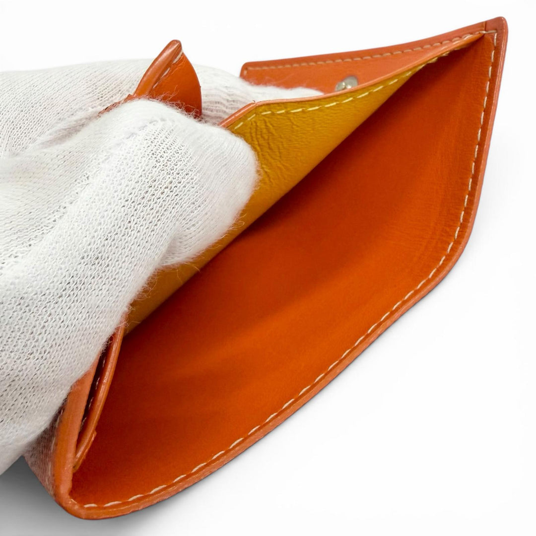 Pristine GOYARD Coin case Marigny Orange series Gojardin Canvas mens