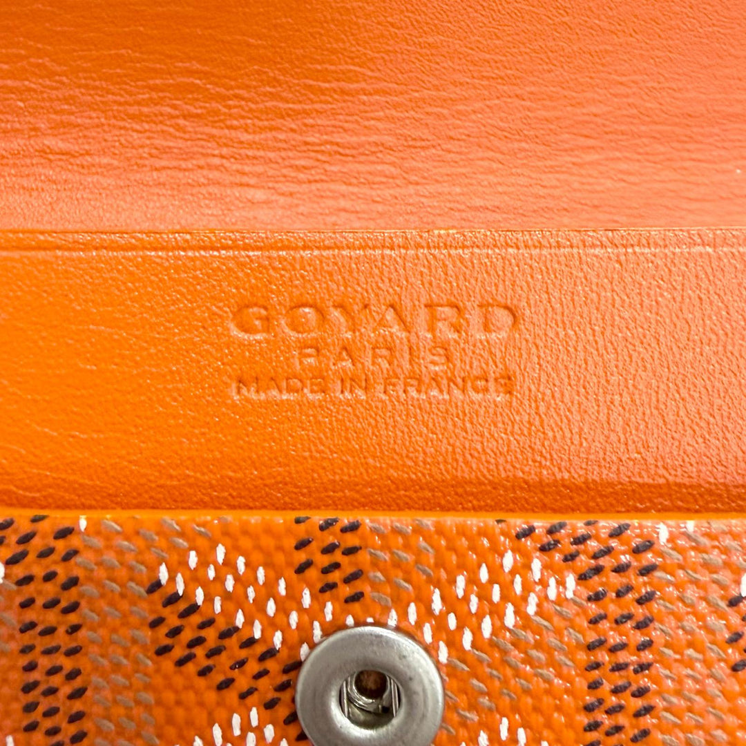 Pristine GOYARD Coin case Marigny Orange series Gojardin Canvas mens