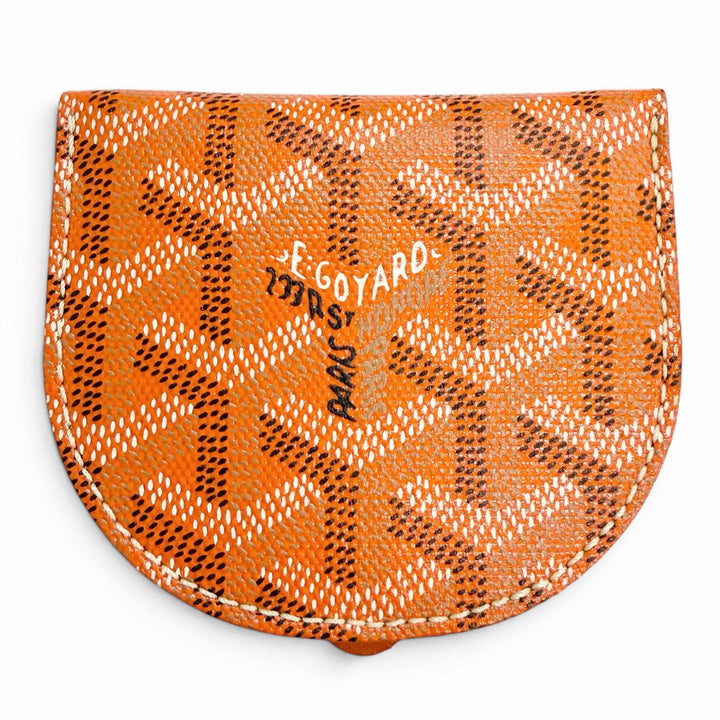 Pristine GOYARD Coin case RASPAIL Semi-circular Coin Case, Coin Pocket, Orange