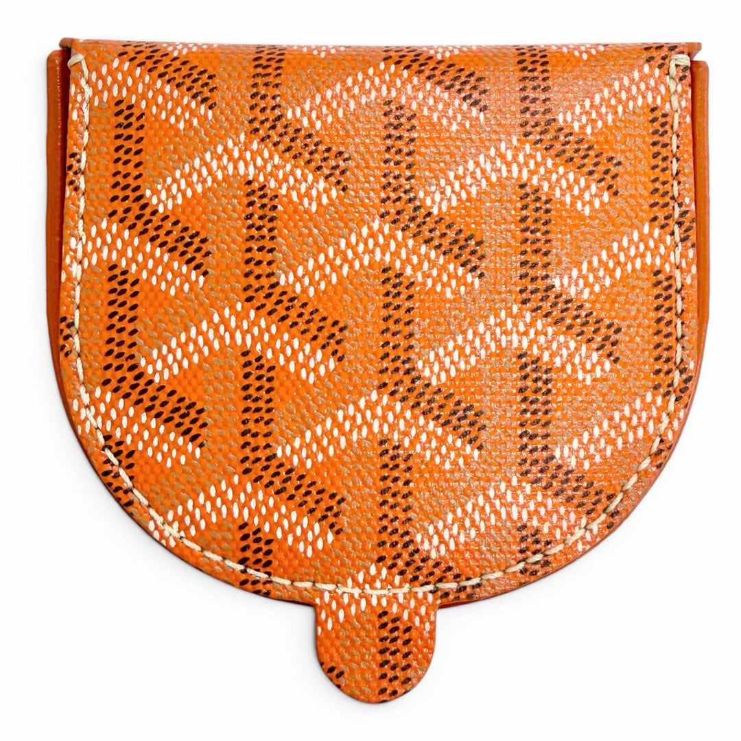 Pristine GOYARD Coin case RASPAIL Semi-circular Coin Case, Coin Pocket, Orange