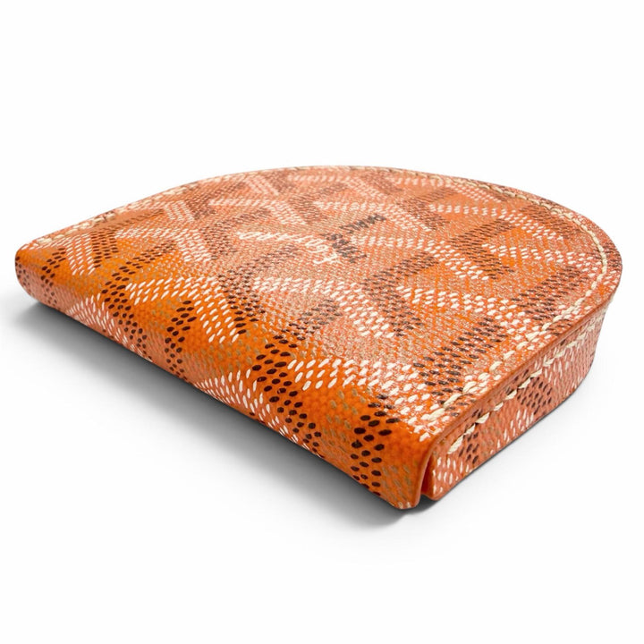 Pristine GOYARD Coin case RASPAIL Semi-circular Coin Case, Coin Pocket, Orange