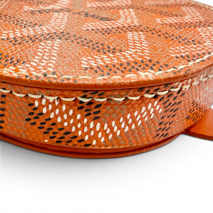 Pristine GOYARD Coin case RASPAIL Semi-circular Coin Case, Coin Pocket, Orange