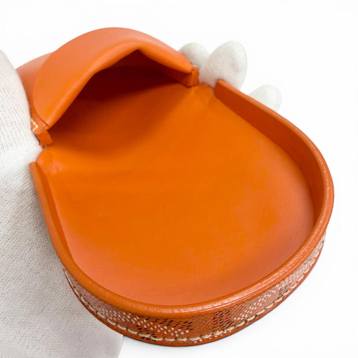 Pristine GOYARD Coin case RASPAIL Semi-circular Coin Case, Coin Pocket, Orange