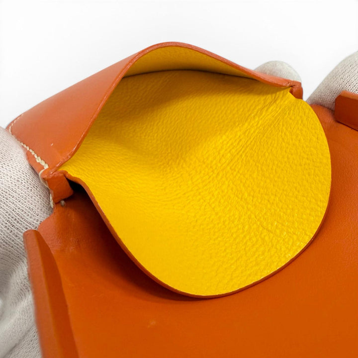 Pristine GOYARD Coin case RASPAIL Semi-circular Coin Case, Coin Pocket, Orange