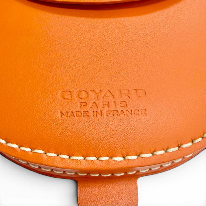 Pristine GOYARD Coin case RASPAIL Semi-circular Coin Case, Coin Pocket, Orange