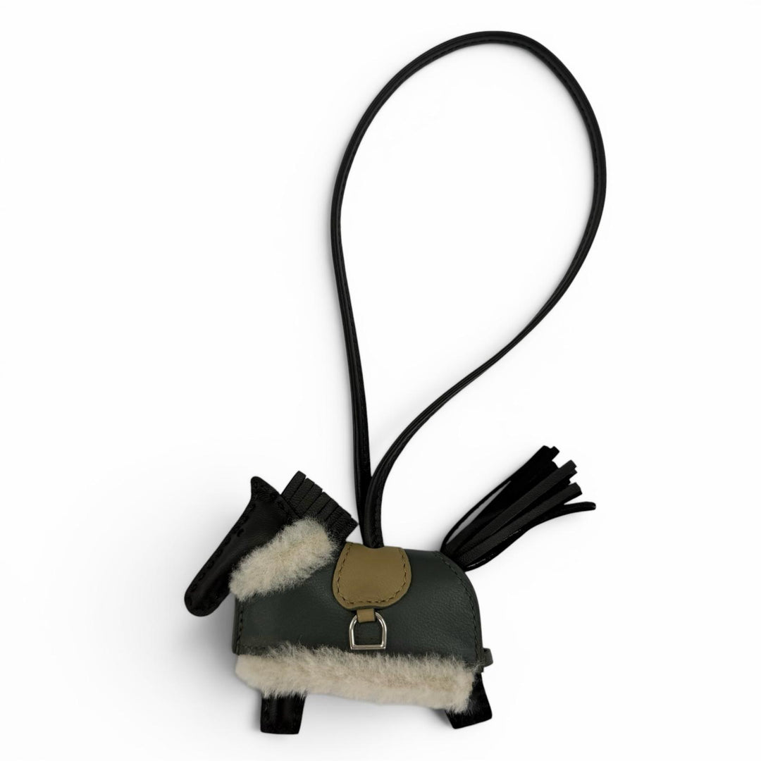 Pristine HERMES Bag charm Rodeo PM Robeo Brushed leather Women