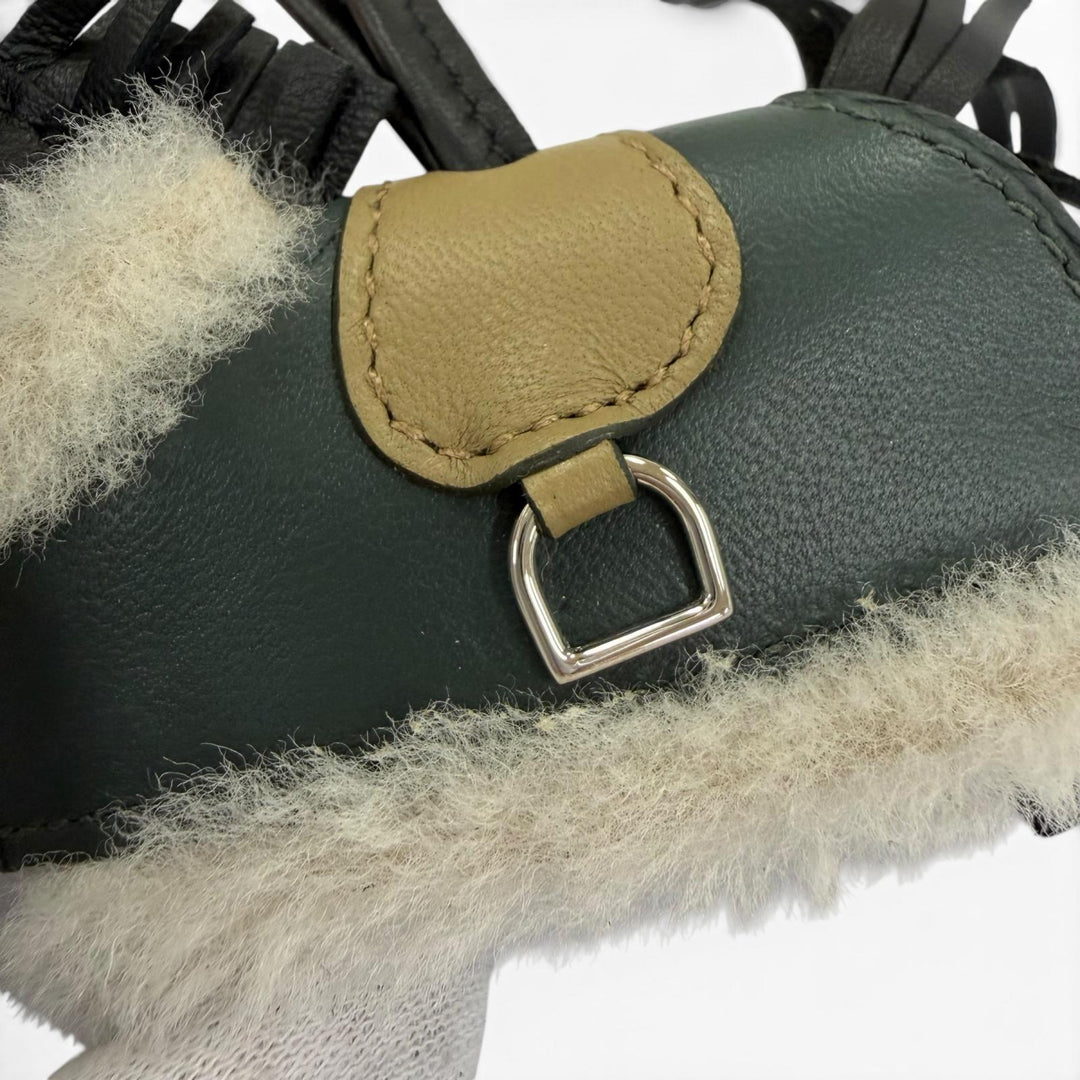 Pristine HERMES Bag charm Rodeo PM Robeo Brushed leather Women