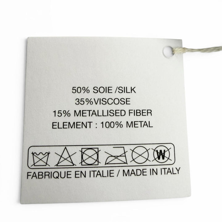 Pristine CHANEL Valletta COCO MarkPattern Hair Accessories white silk Women 25A