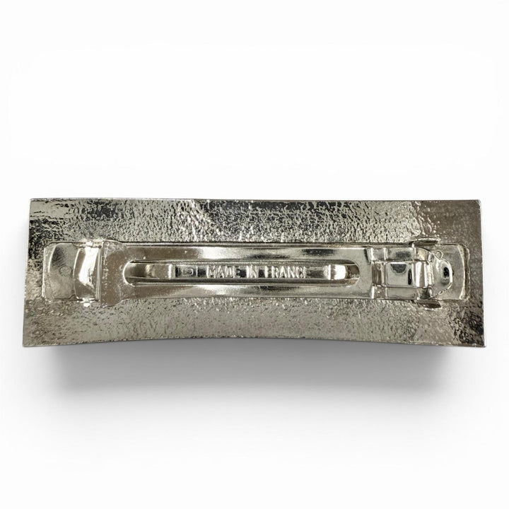 Excellent CHANEL Valletta COCO Mark Matrasse Silver Women 98P