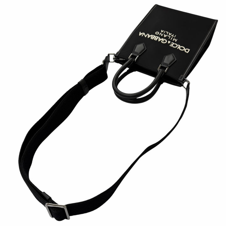Excellent DOLCE&GABBANA Shoulder Bag Small nylon rubberized logo