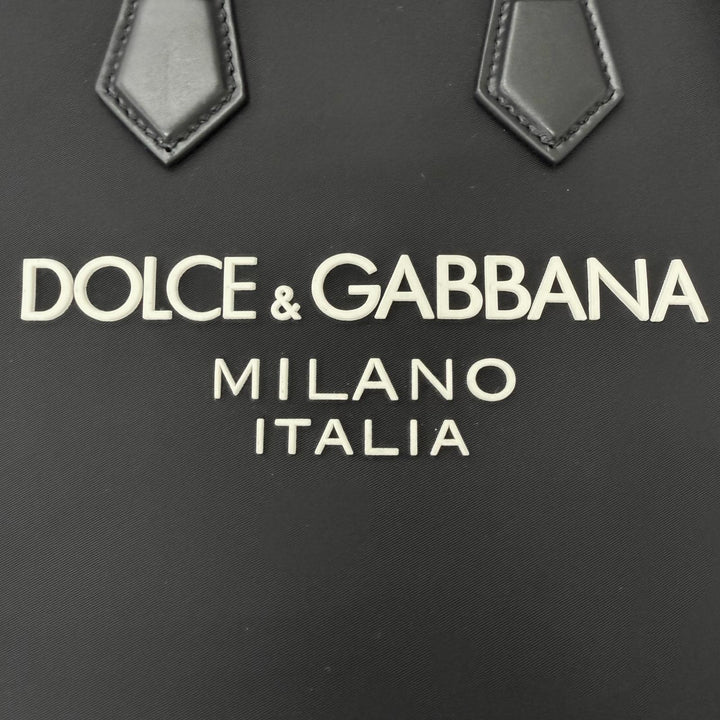 Excellent DOLCE&GABBANA Shoulder Bag Small nylon rubberized logo