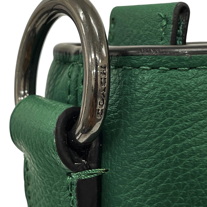 Excellent COACH Beckett Leather Business 2-Way green Smooth scarf skin C2841