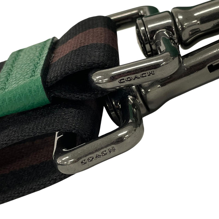 Excellent COACH Beckett Leather Business 2-Way green Smooth scarf skin C2841