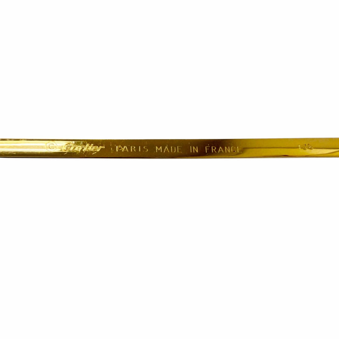 Great Cartier Glasses 2C Decor Rimless Two-Point gold mens