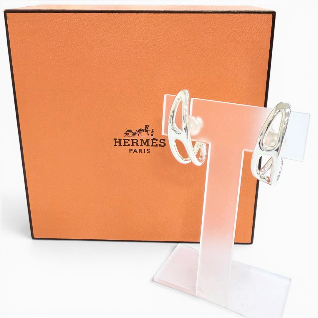 Excellent HERMES Pierce Chaine d'Ancre Punk Pierce Silver 925 Women