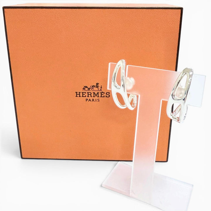 Excellent HERMES Pierce Chaine d'Ancre Punk Pierce Silver 925 Women