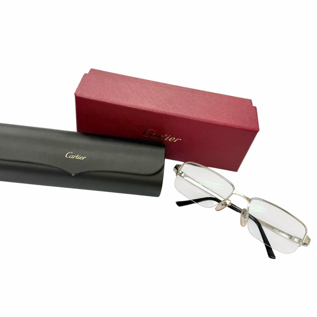Very Good Cartier Glasses Santos de Cartier Half rim mens