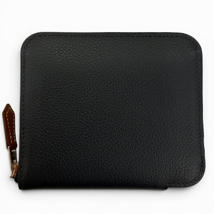 Pristine HERMES Coin case Azap compact silk in Zip Around Evercolor Leather