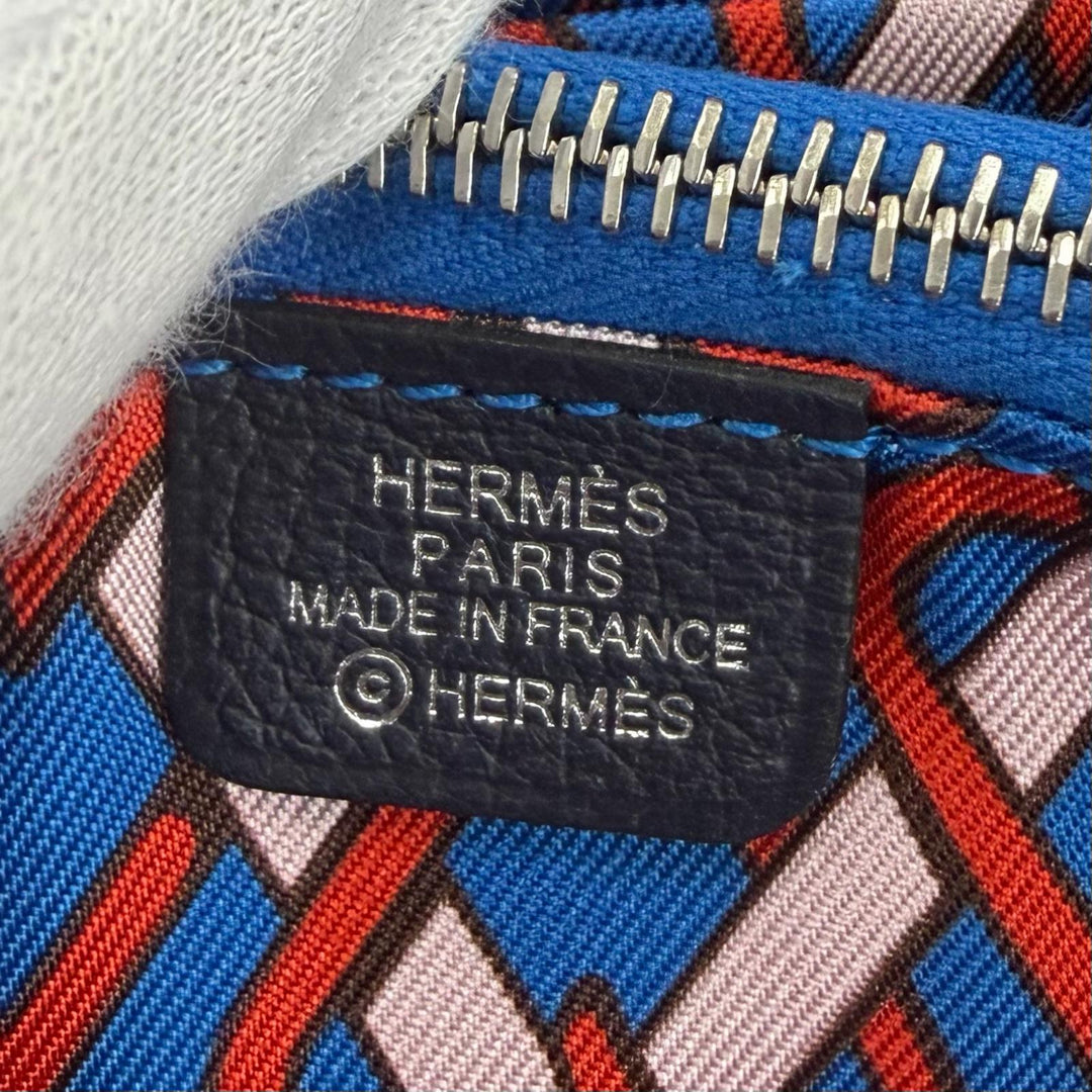 Pristine HERMES Coin case Azap compact silk in Zip Around Evercolor Leather