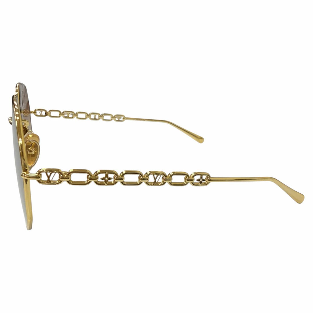 Great LOUIS VUITTON sunglasses My LV Chain Round gold